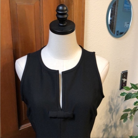 Kate Spade Black Sleeveless Dress With Front Bow Sz 6 EUC - Picture 2 of 7